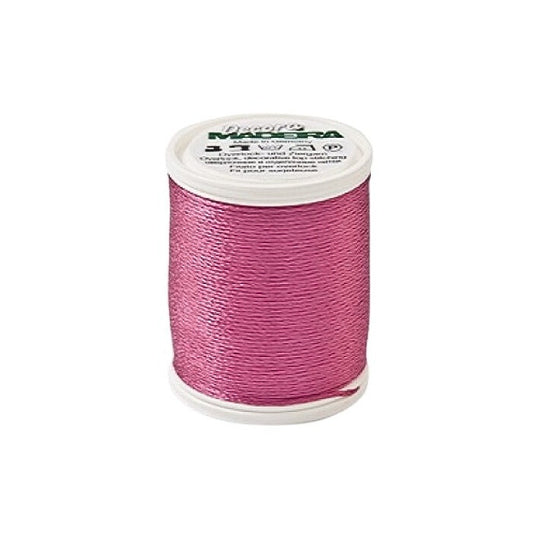 Spool of pink thread with Madeira branding.