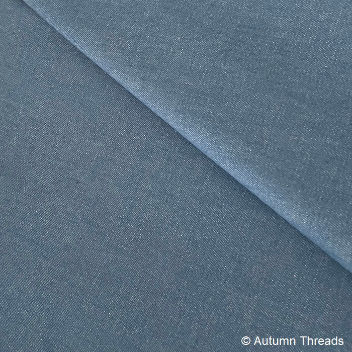 Blue denim fabric.