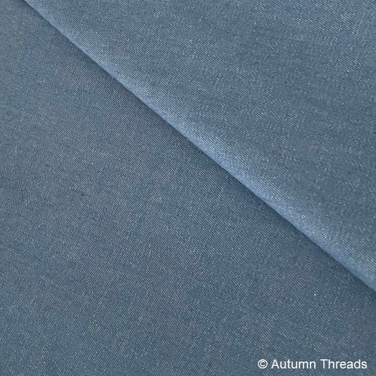 Blue denim fabric.