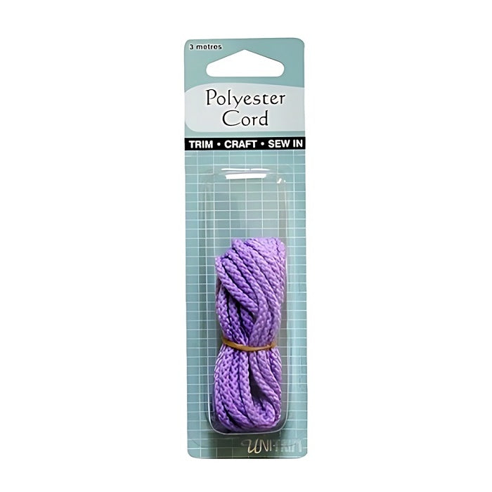 Packaged polyester cord with Uni Trim branding.