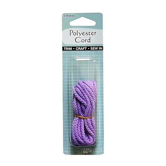 Packaged polyester cord with Uni Trim branding.