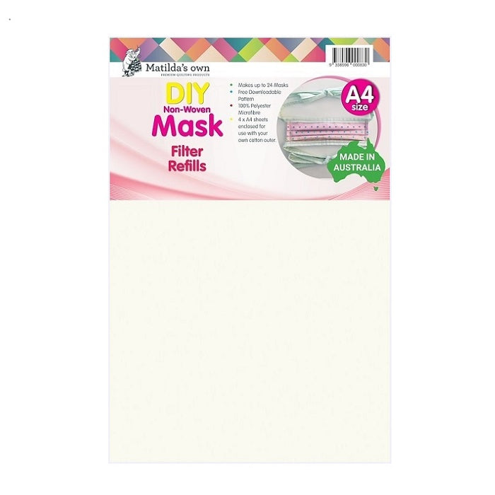 A4 pack DIY face mask filter refill fabric.