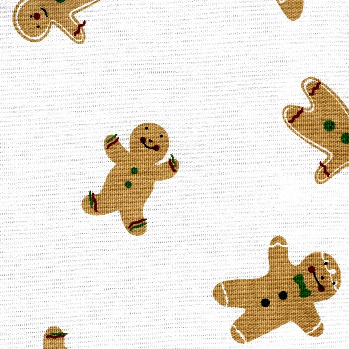 Smiling gingerbread cookie toss design.