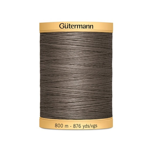 Spool of brown thread with Gutermann 800m branding.