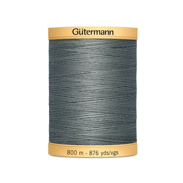 Spool of dark grey thread with Gutermann 800m branding.