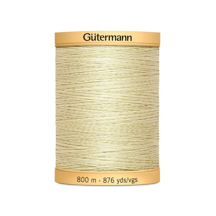 Spool of beige thread with Gutermann 800m branding.