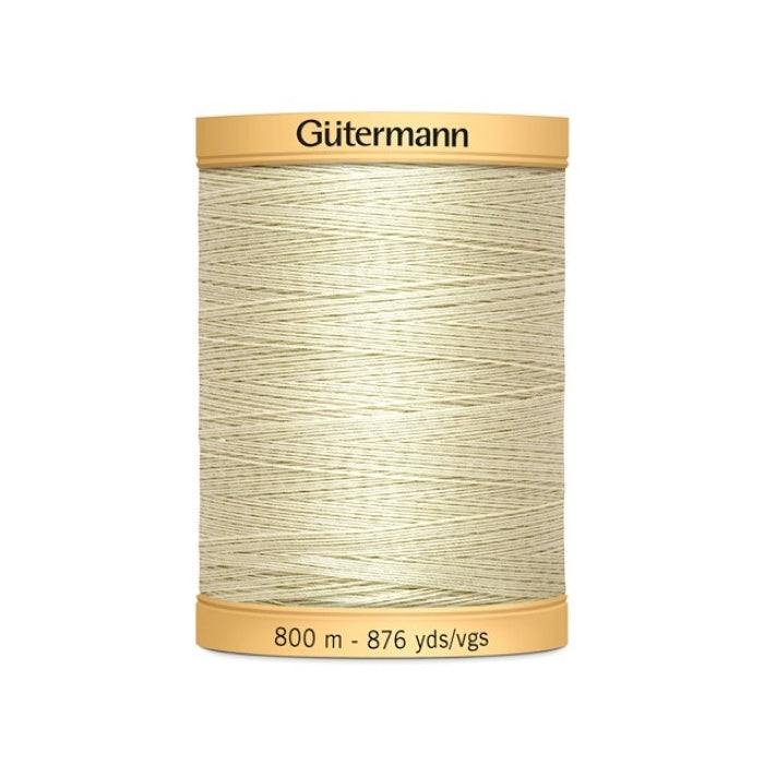 Spool of light beige thread with Gutermann 800m branding.