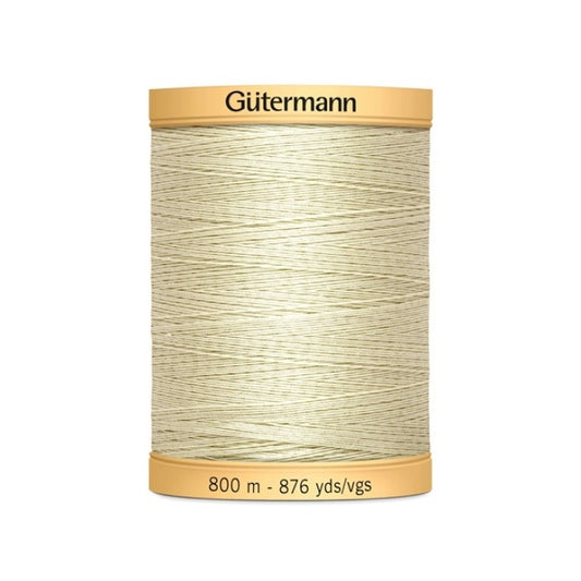 Spool of light beige thread with Gutermann 800m branding.