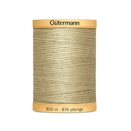 Spool of beige thread with Gutermann 800m branding.