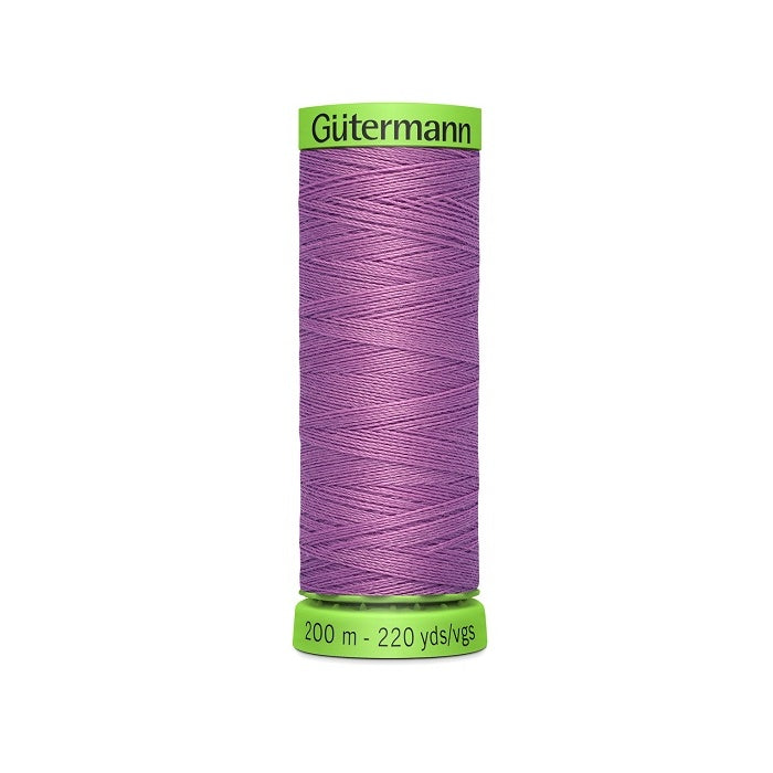 Spool of purple extra fine thread with Gutermann branding.