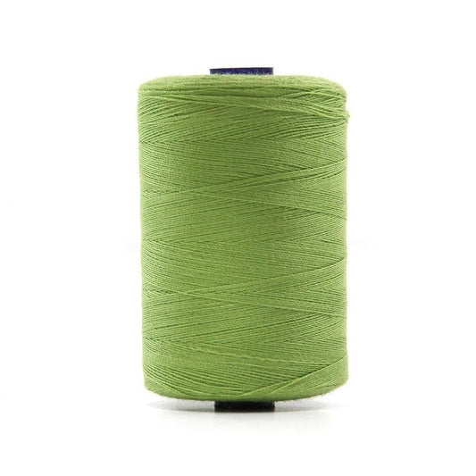 Spool of apple polyester sewing thread.