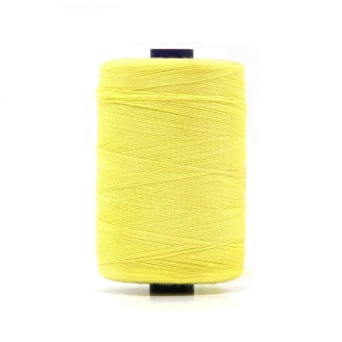 Spool of lemon polyester sewing thread.