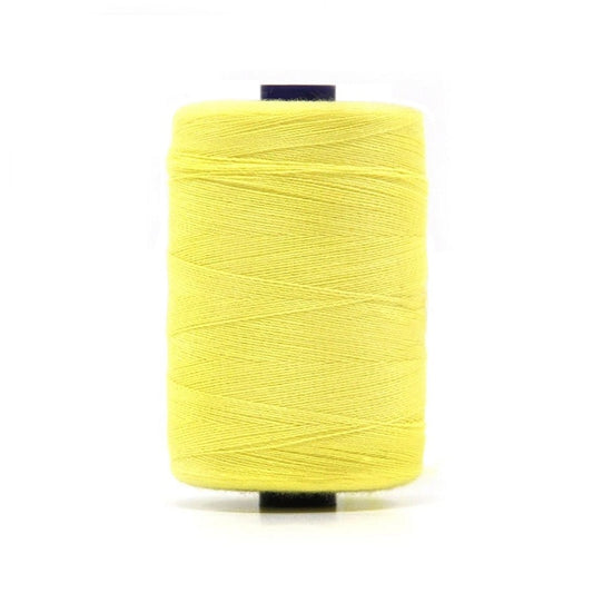 Spool of lemon polyester sewing thread.