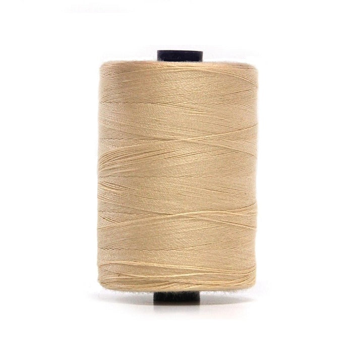 Spool of neutral polyester sewing thread.