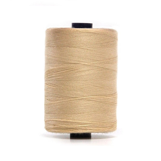 Spool of neutral polyester sewing thread.