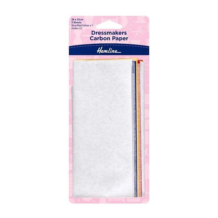 Pack of dressmakers carbon paper with Hemline branding.
