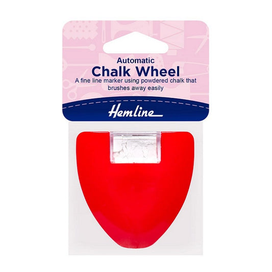 Red chalk wheel with Hemline branding.