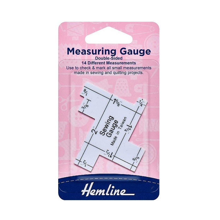 Measuring gauge with Hemline branding.