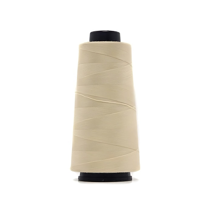 Beige overlocking thread cone.