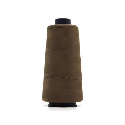 Brown overlocking thread cone.