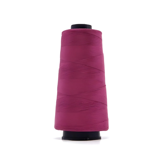 Dark pink overlocking thread cone.