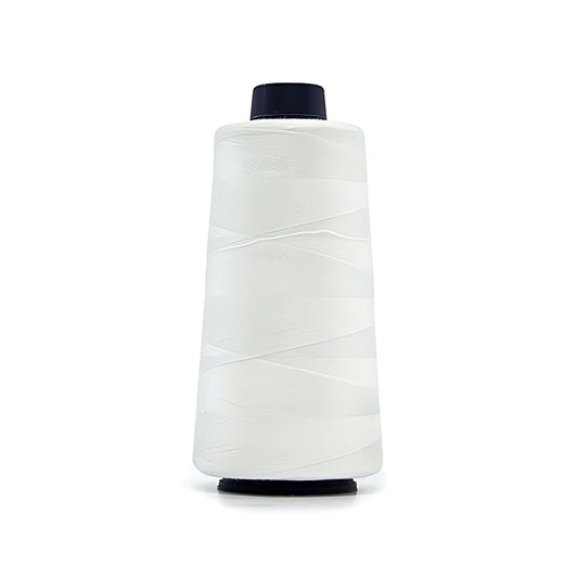 Off white overlocking thread cone.