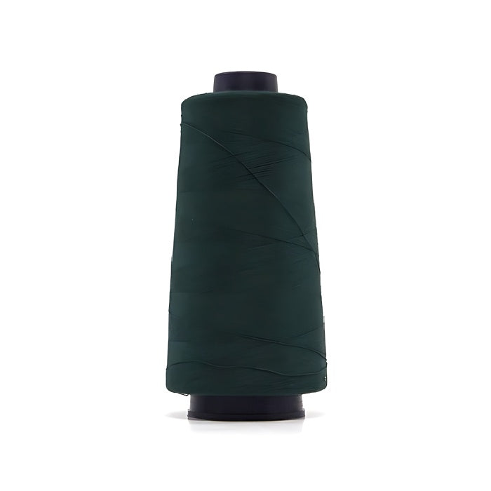 Dark green overlocking thread cone.