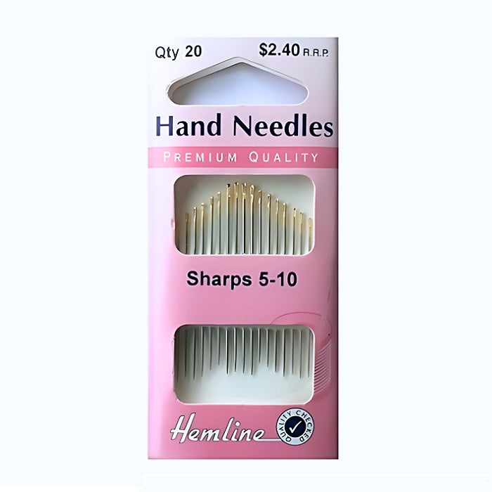 Pack of Hemline sharps hand needles.