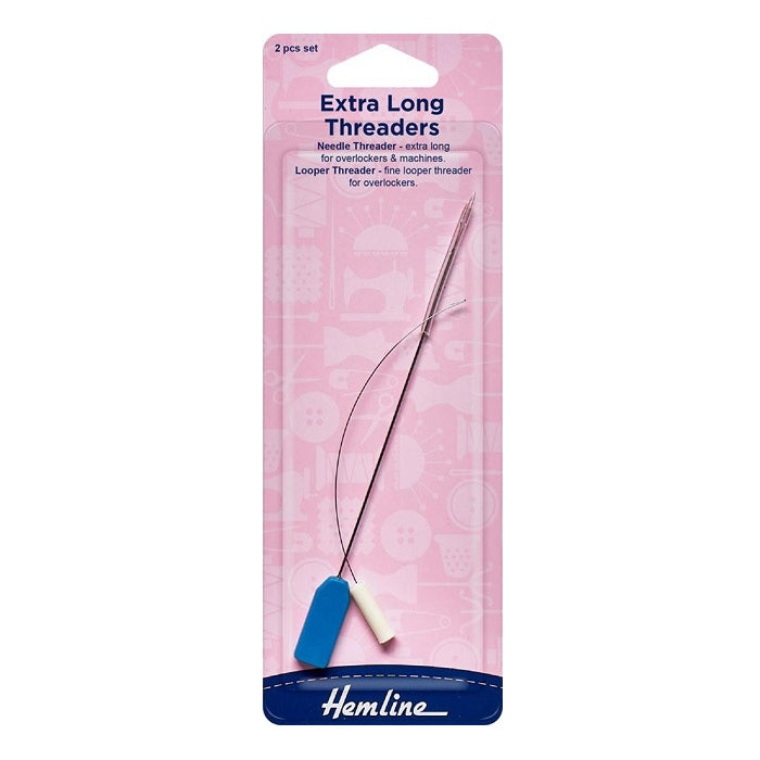 Pack of two fine overlocker threaders with Hemline branding.