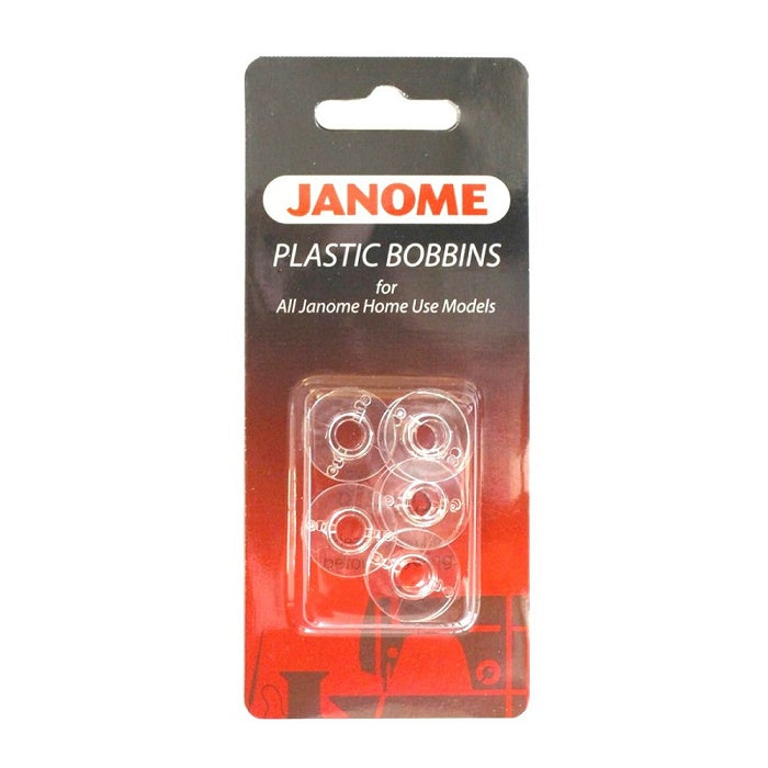 Packaged plastic bobbins with Jamone branding.