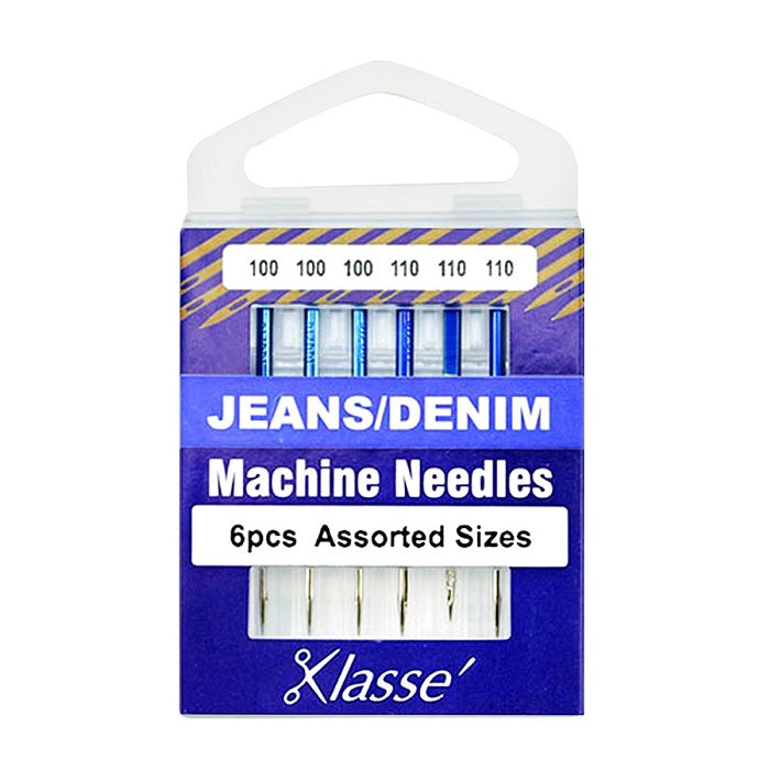 Pack of jeans needles with Klasse branding.
