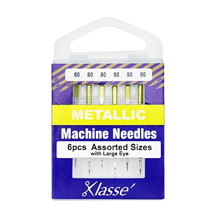Pack of metallic needles with Klasse branding.