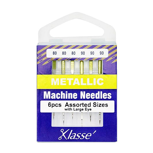 Pack of metallic needles with Klasse branding.