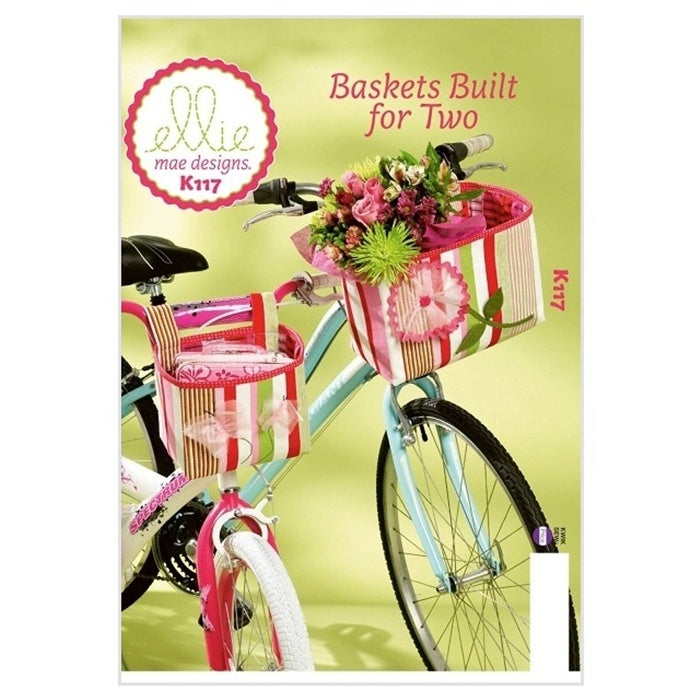 Sewing pattern cover with bicycle baskets.