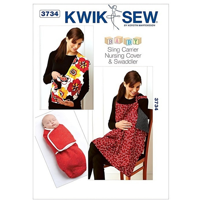 Pattern cover with woman in chair using a nursing cover.
