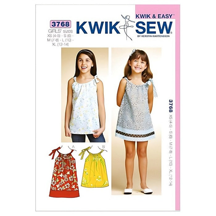 Pattern cover with childrens gathered neck dress and tunic.