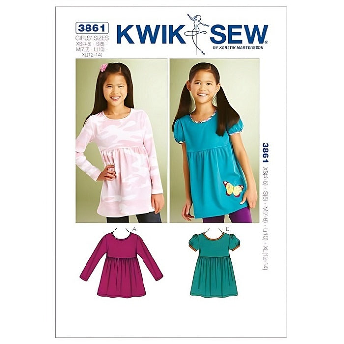 Pattern cover with girls gathered high waist dresses.