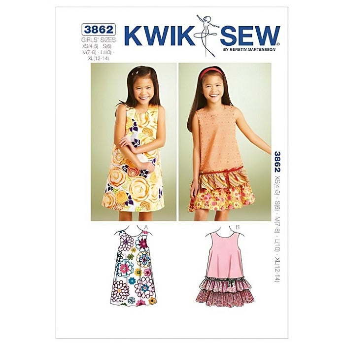 Pattern cover with girls sleeveess dresses.