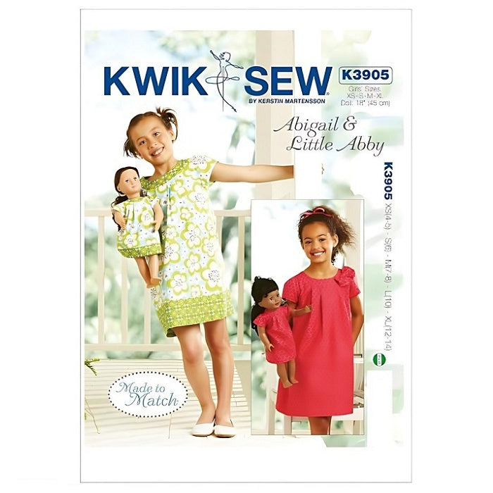 Pattern cover with girls and dolls matching summer dresses.