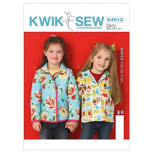 Pattern cover with girls quilted jackets.