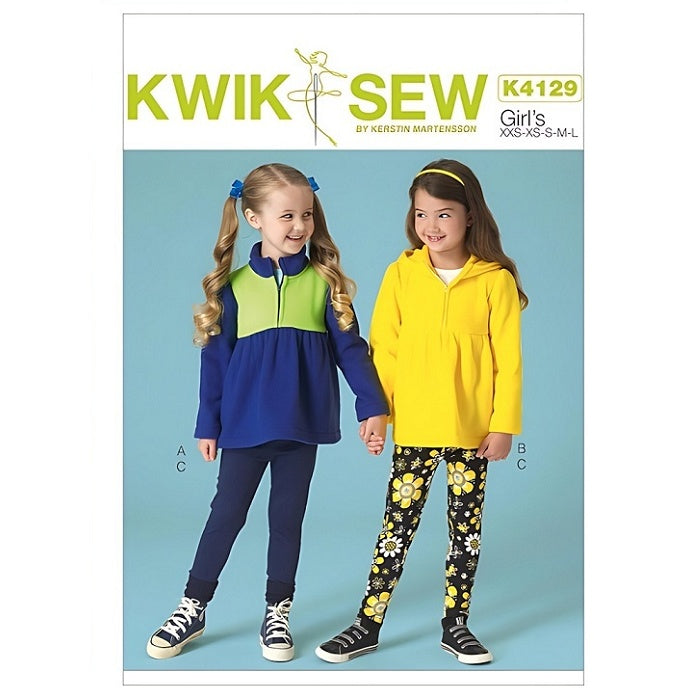 Pattern cover with girls zip front jackets in fleece fabric.