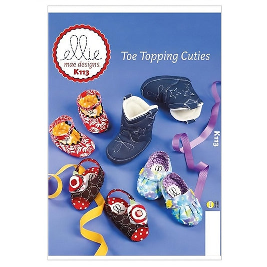 Pattern cover with  toddlers shoes and booties.