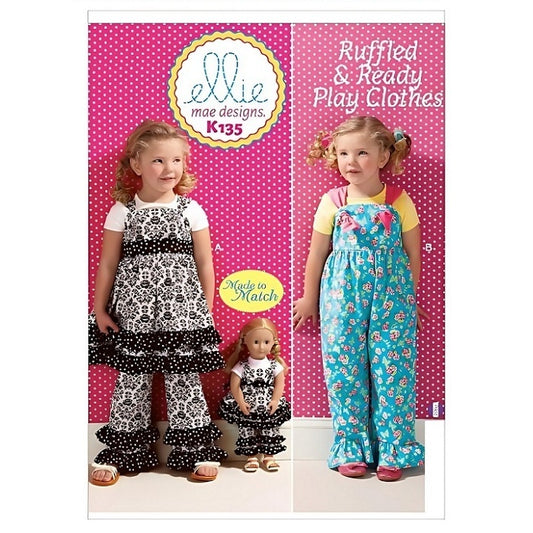 Pattern cover with children wearing ruffleed playsuits.