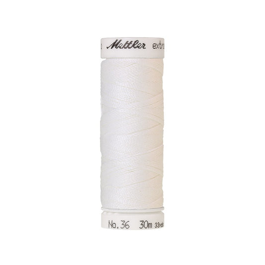 Spool of white extra strong thread with Mettler branding.