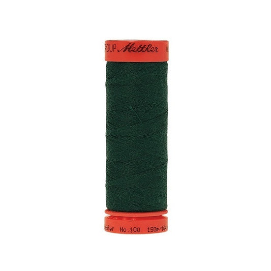 Spool of Mettler 150m dark green thread.