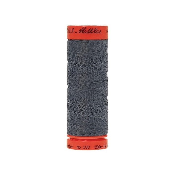 Spool of Mettler 150m dark grey thread.