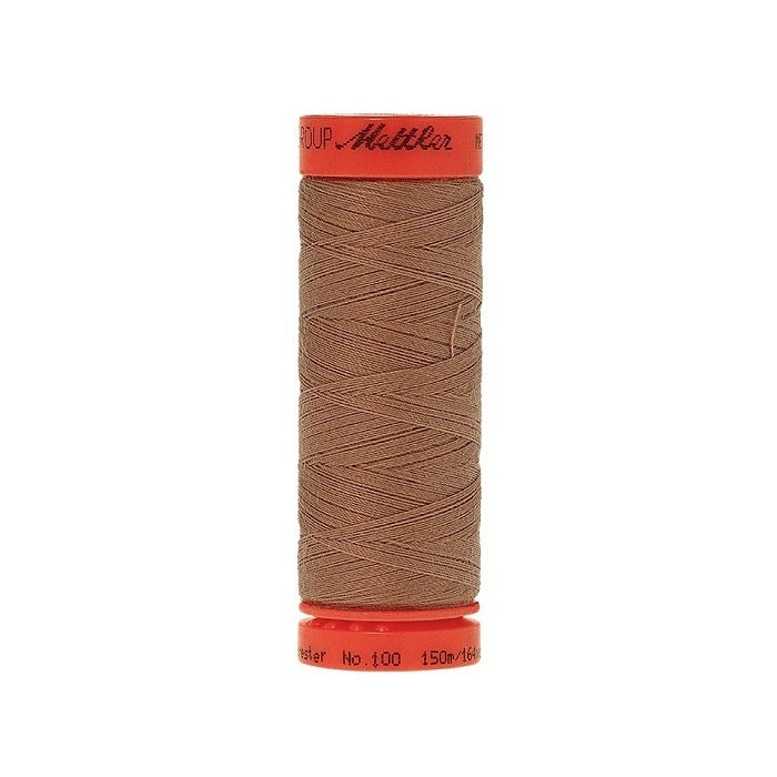 Spool of Mettler 150m taupe brown thread.