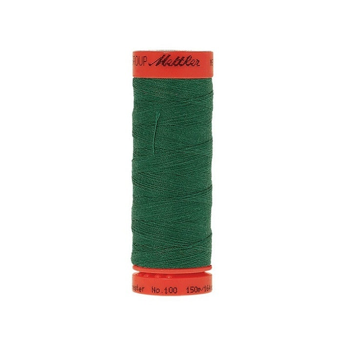 Spool of Mettler 150m dark green thread.