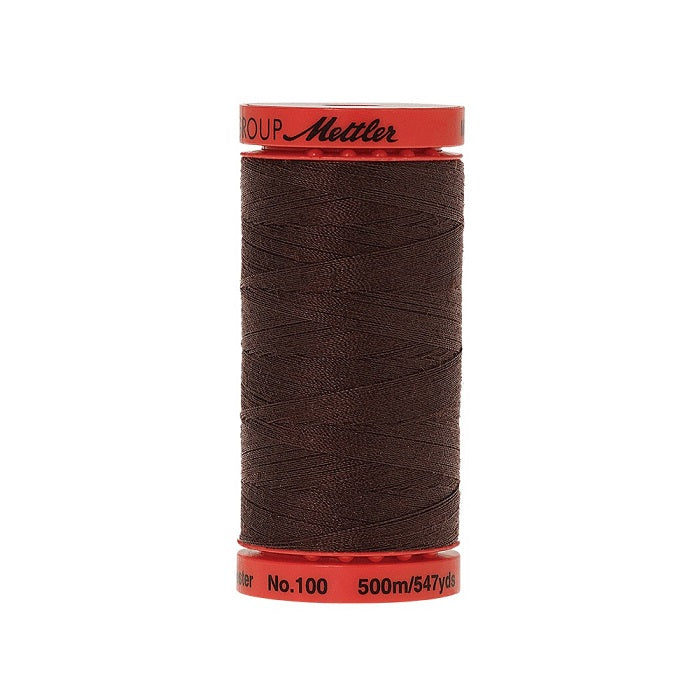 Spool of Mettler 500m brown thread.