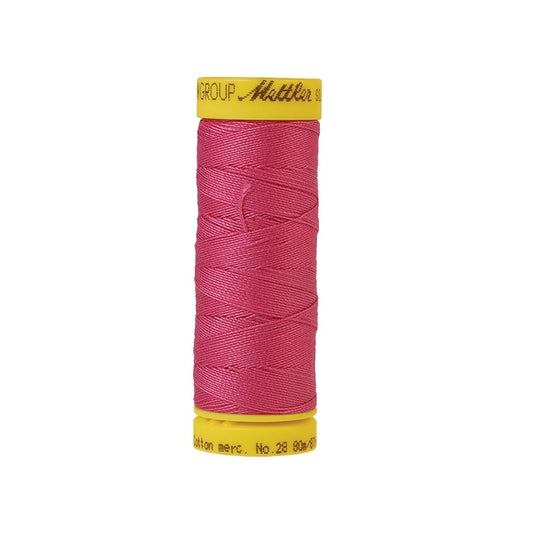 Dark pink thread with Mettler Cotton 28 branding.